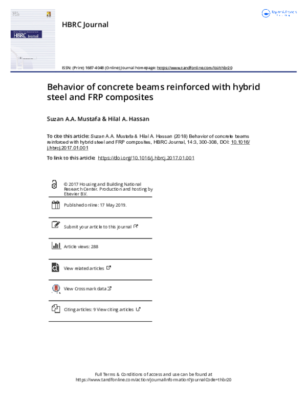 (PDF) Behavior of concrete beams reinforced with hybrid steel and FRP ...