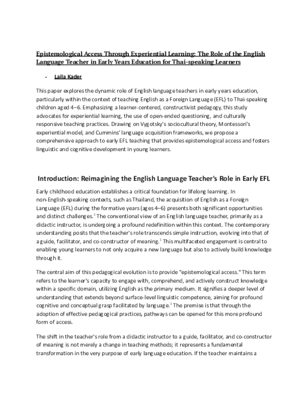 (PDF) Expanding EFL Pedagogy Research- The Role of the English Language ...