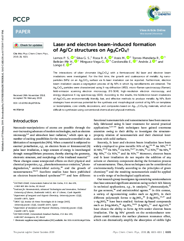 (PDF) Laser and electron beam-induced formation of Ag/Cr structures on ...