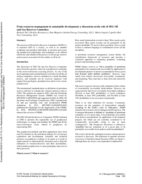 (PDF) From resources management to sustainable development: A ...
