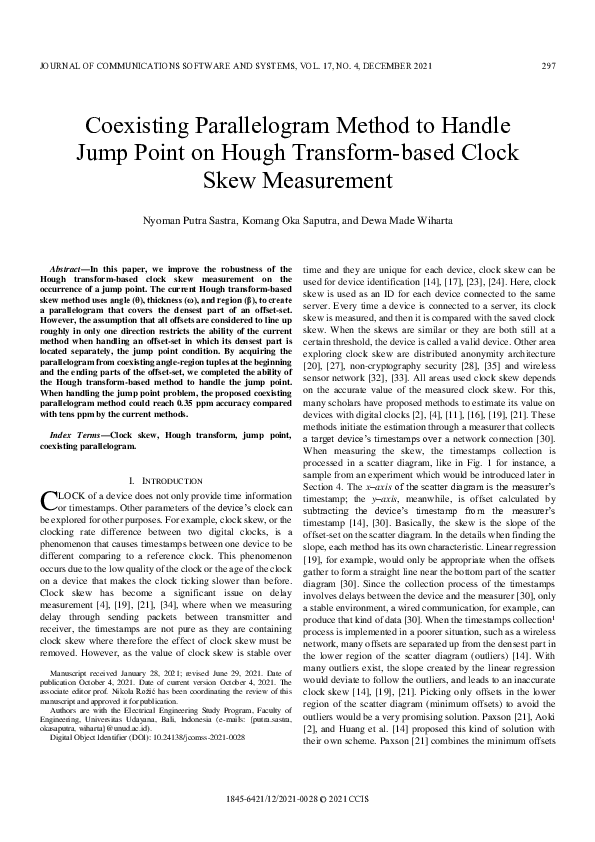 (PDF) Coexisting Parallelogram Method to Handle Jump Point on Hough ...