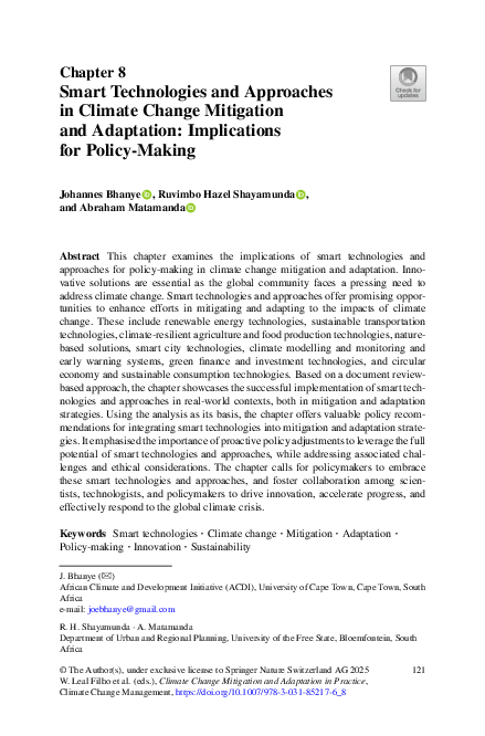 (PDF) Smart Technologies and Approaches in Climate Change Mitigation ...