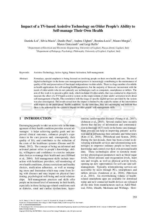 (PDF) Impact of a TV-based Assistive Technology on Older People’s ...