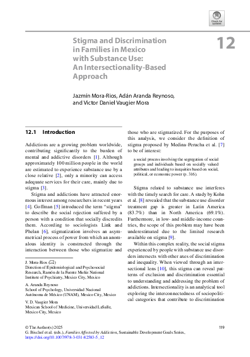(PDF) Stigma and Discrimination in Families in Mexico with Substance ...