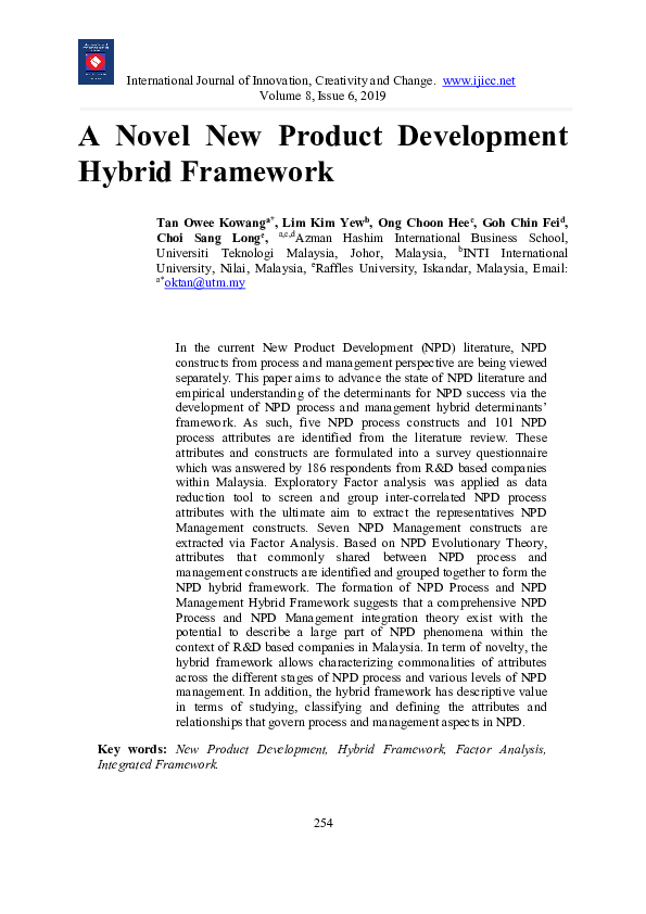 (PDF) A novel new product development hybrid framework