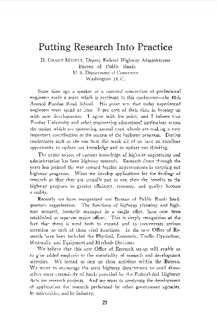 (PDF) Putting research into practice