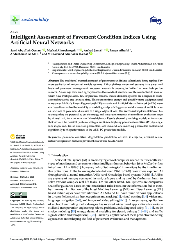 (PDF) Intelligent Assessment of Pavement Condition Indices Using ...