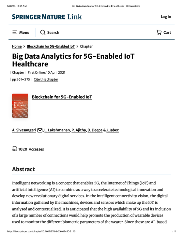 (PDF) Big Data Analytics for 5G-Enabled IoT Healthcare