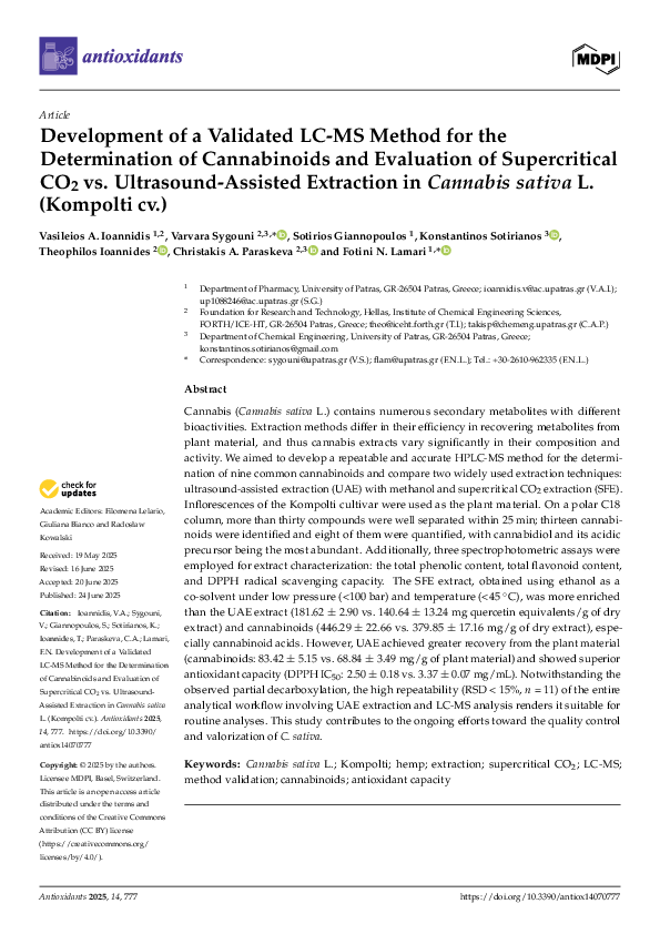 (PDF) Development of a Validated LC-MS Method for the Determination of ...