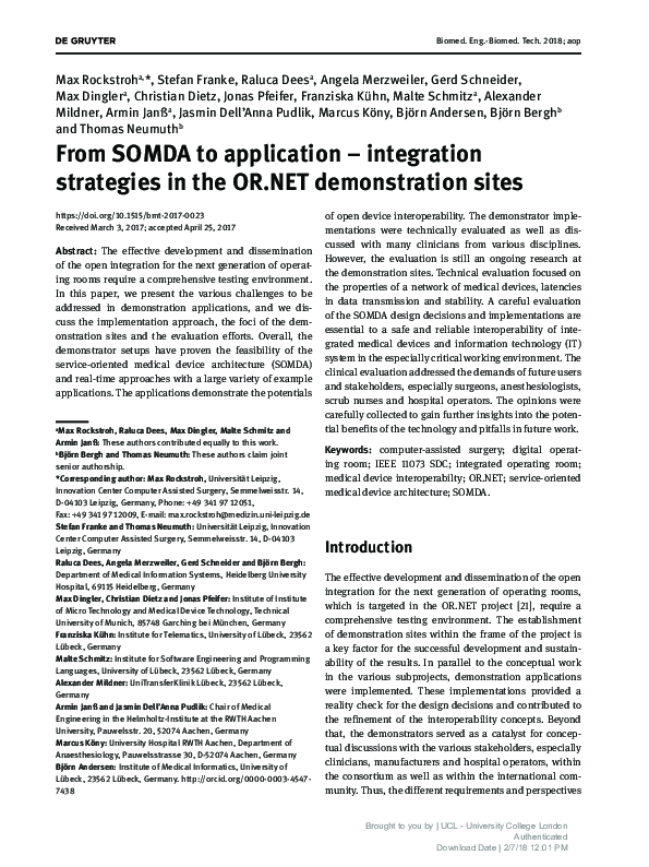 (PDF) From SOMDA to application – integration strategies in the OR.NET ...