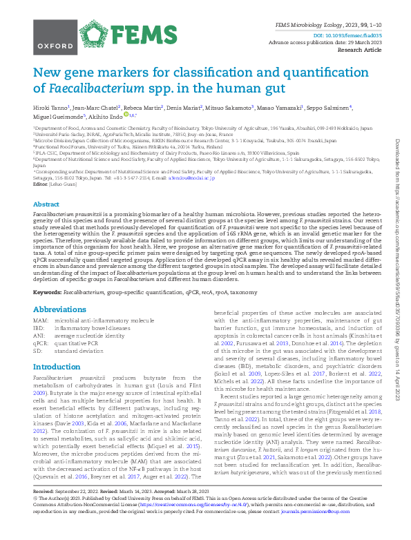(PDF) New gene markers for classification and quantification of ...