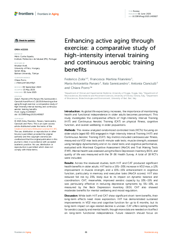(PDF) Enhancing active aging through exercise: a comparative study of ...