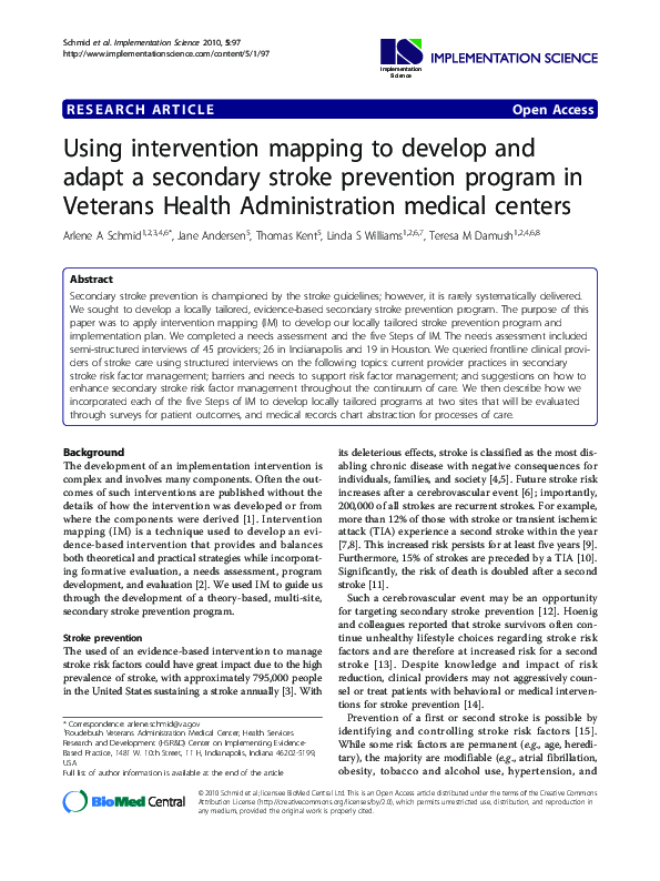 (PDF) Using intervention mapping to develop and adapt a secondary ...