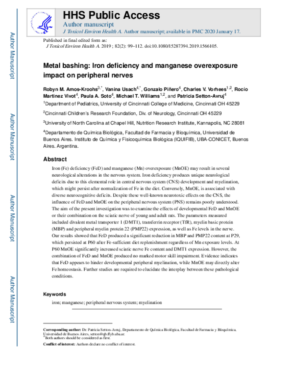 (PDF) Metal bashing: iron deficiency and manganese overexposure impact ...