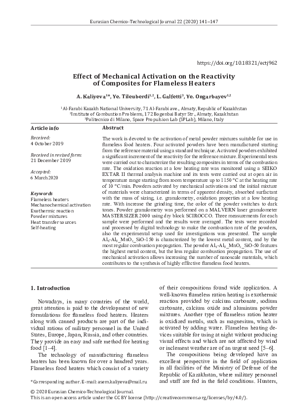 (PDF) Effect of Mechanical Activation on the Reactivity of Composites ...