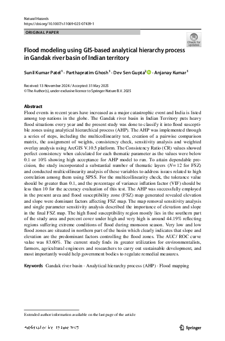 (PDF) Flood modeling using GIS-based analytical hierarchy process in ...