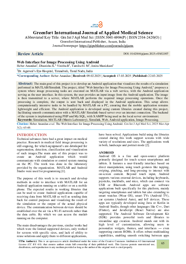 (PDF) Web Interface for Image Processing Using Android
