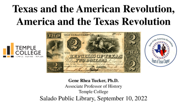 (PDF) Texas and the American Revolution, America and the Texas Revolution