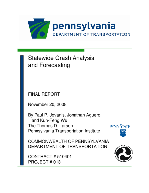 (PDF) Statewide Crash Analysis and Forecasting