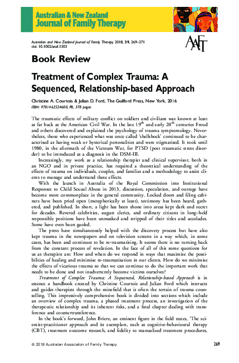Pdf Treatment Of Complex Trauma A Sequenced Relationship Based Approach