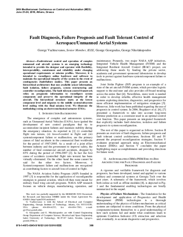 (PDF) Fault diagnosis, failure prognosis and fault tolerant control of ...