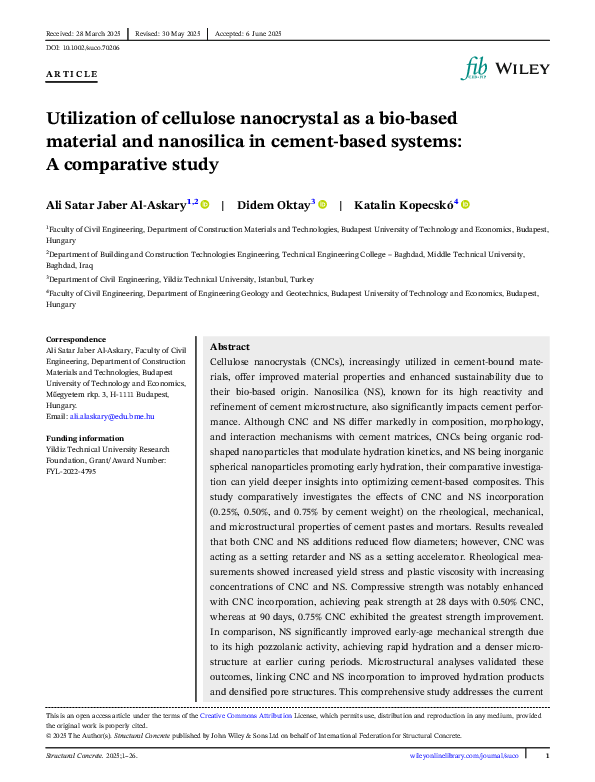 (PDF) Utilization of cellulose nanocrystal as a bio-based material and ...