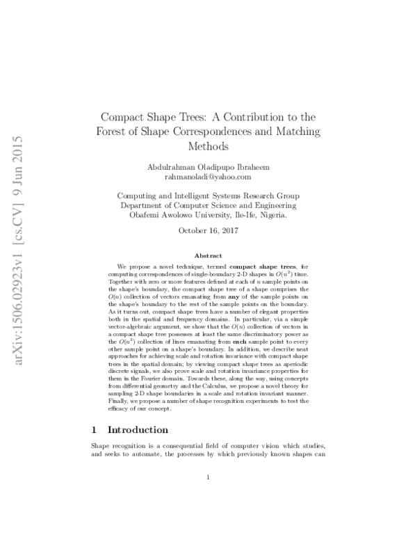 (PDF) Compact Shape Trees: A Contribution to the Forest of Shape ...