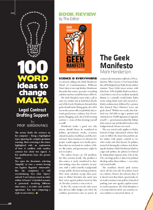 (PDF) The geek manifesto