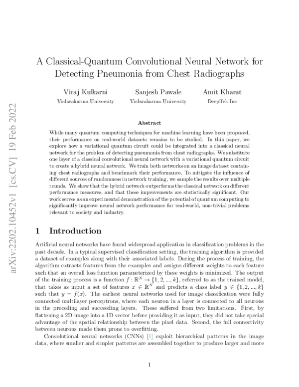 (PDF) A classical–quantum convolutional neural network for detecting ...