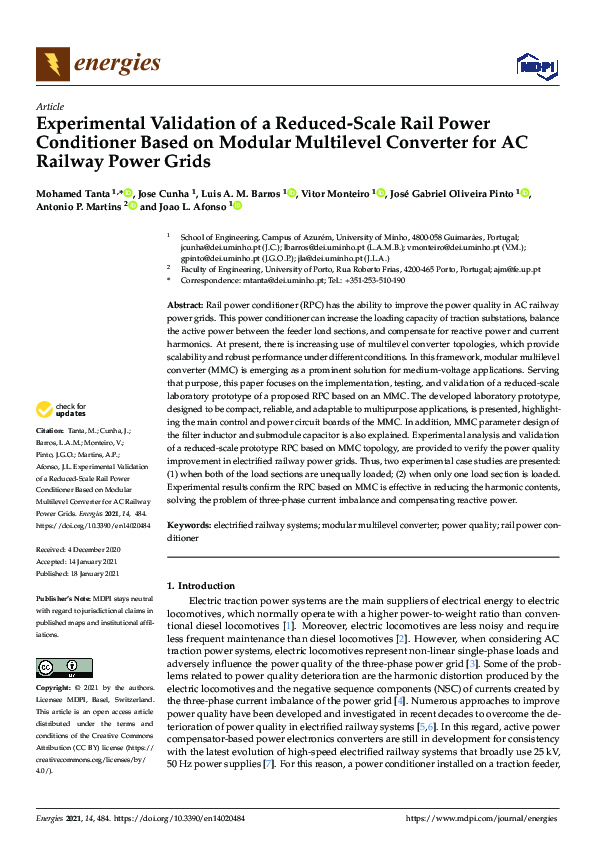 (PDF) Experimental Validation of a Reduced-Scale Rail Power Conditioner ...
