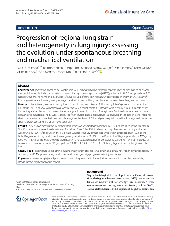 (PDF) Progression of regional lung strain and heterogeneity in lung ...
