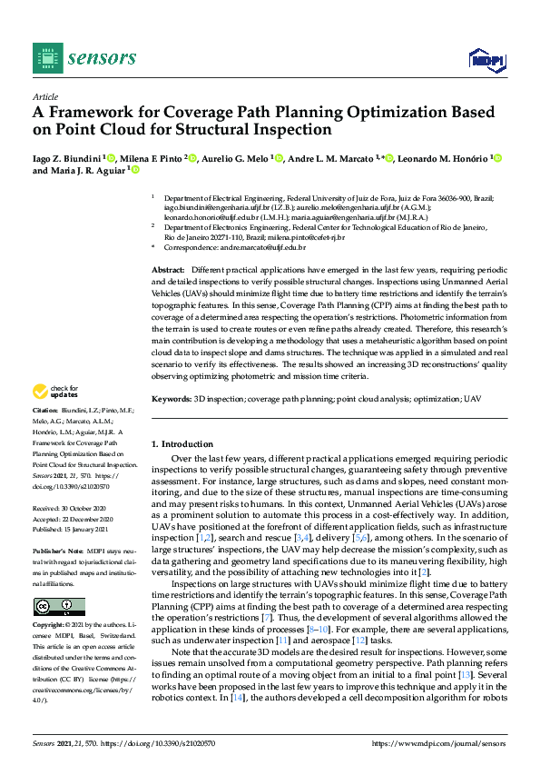 (PDF) A Framework for Coverage Path Planning Optimization Based on ...