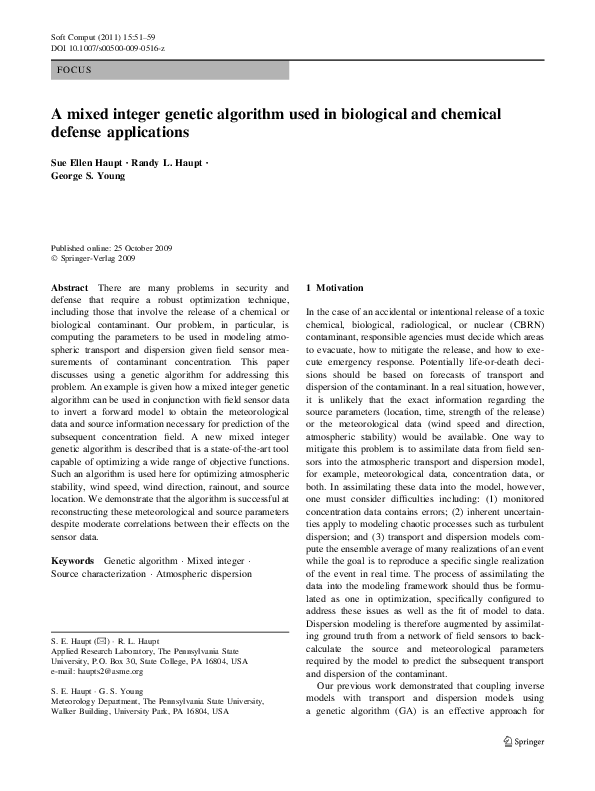 (PDF) A mixed integer genetic algorithm used in biological and chemical ...