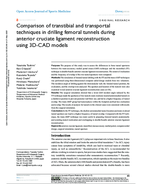 (PDF) Comparison of transtibial and transportal techniques in drilling ...