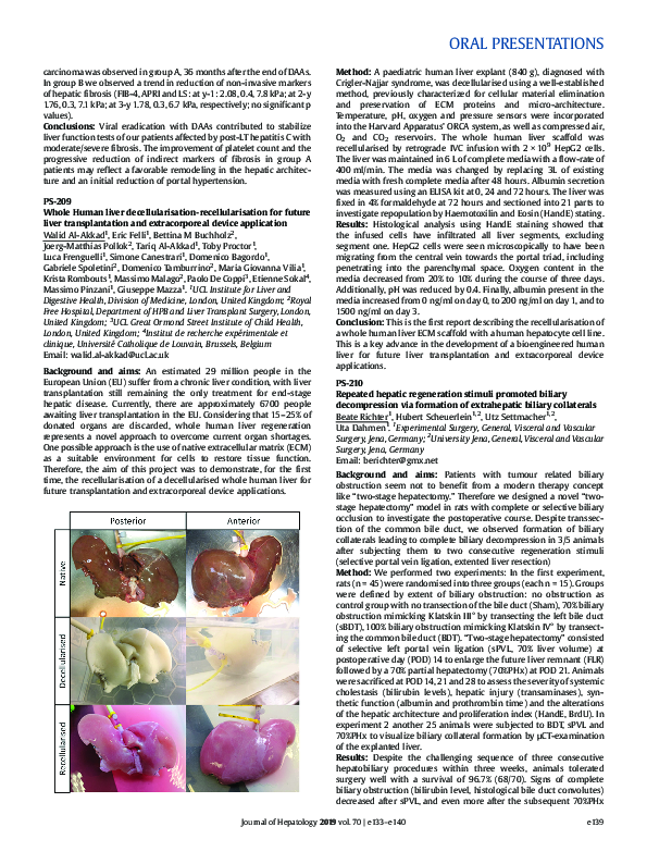 (PDF) PS-209-Whole Human liver decellularisation-recellularisation for ...