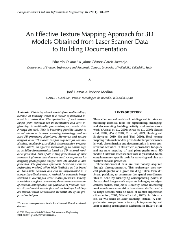 (PDF) An Effective Texture Mapping Approach for 3D Models Obtained from ...