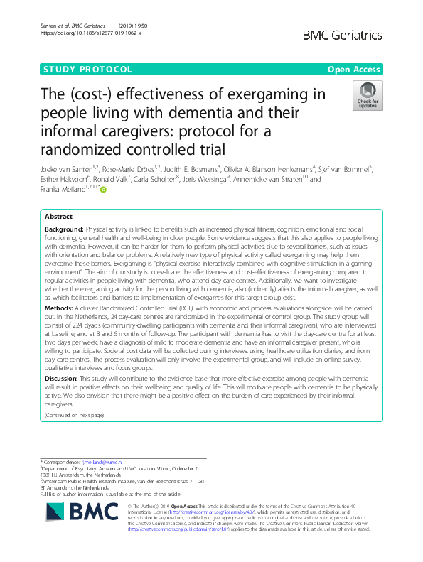 (PDF) The (cost-) effectiveness of exergaming in people living with ...