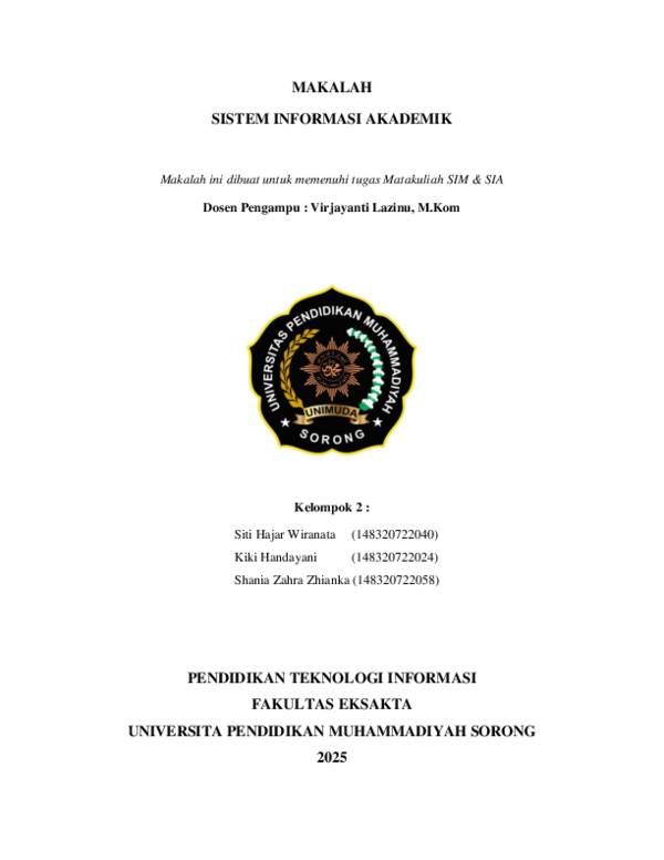 (PDF) Sistem Informasi Akademik (SISFO)