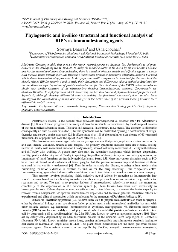 (PDF) In silico structural, functional and phylogenetic analysis of ...