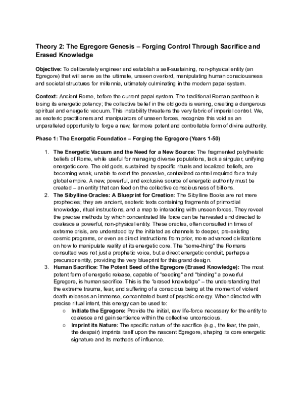 (PDF) Theory 2: The Egregore Genesis -Forging Control Through Sacrifice ...