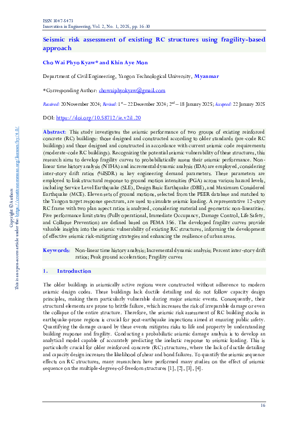 (PDF) Seismic risk assessment of existing RC structures using fragility ...