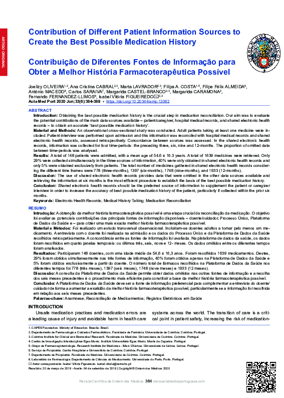 (PDF) Contribution of Different Patient Information Sources to Create ...