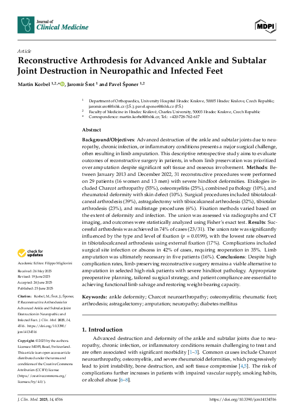 (PDF) Reconstructive Arthrodesis for Advanced Ankle and Subtalar Joint ...