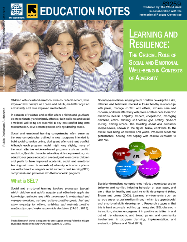 (PDF) Learning and resilience : the crucial role of social and ...