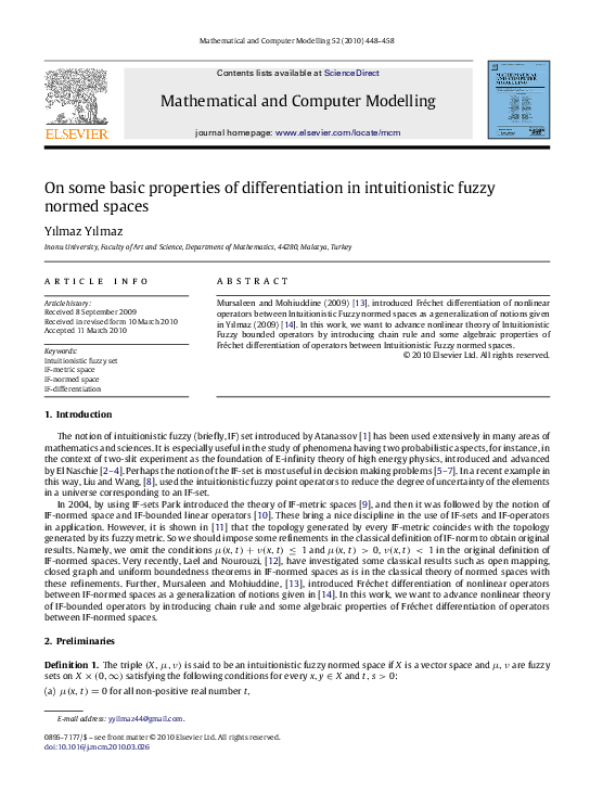 (PDF) On some basic properties of differentiation in intuitionistic ...