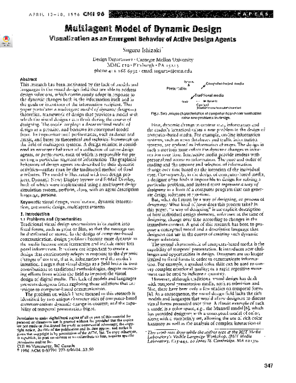(PDF) Multiagent model of dynamic design