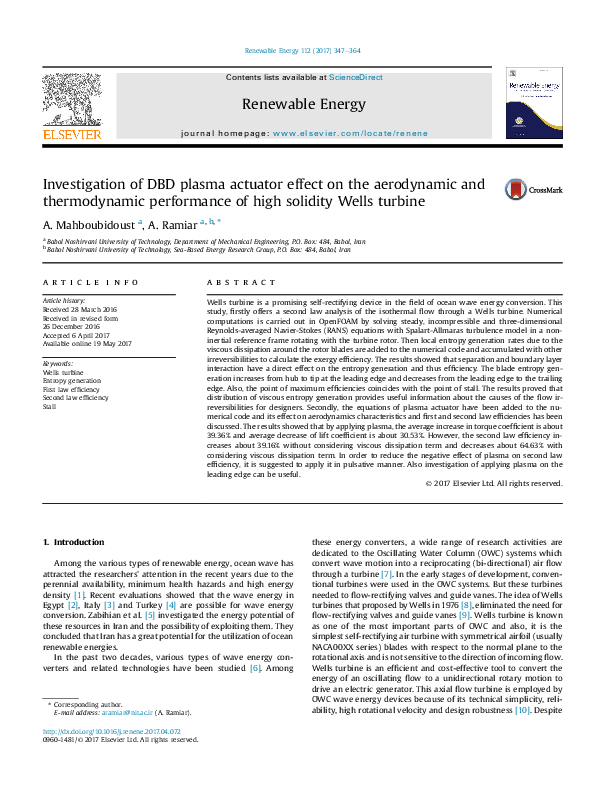 (PDF) Investigation of DBD plasma actuator effect on the aerodynamic ...