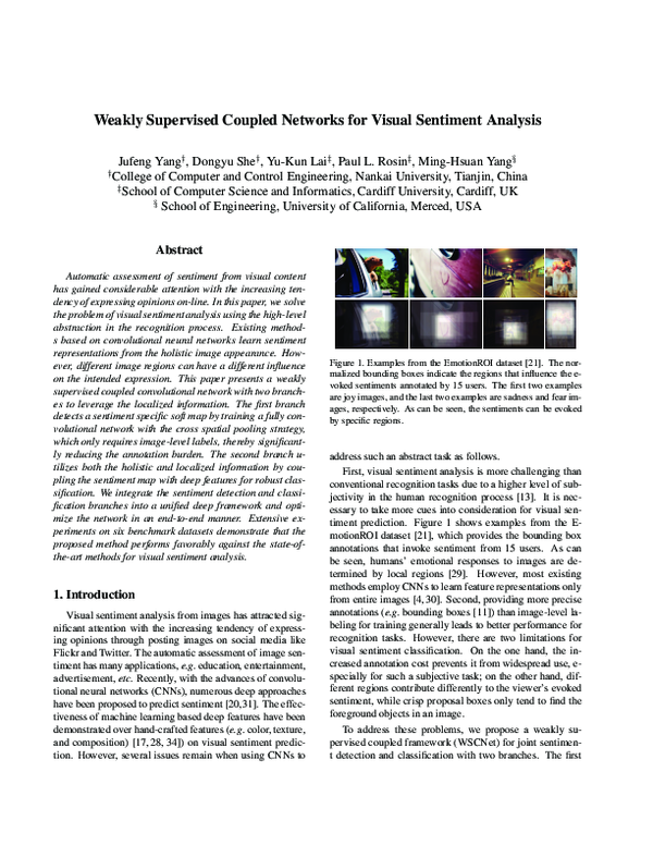 (PDF) Weakly Supervised Coupled Networks for Visual Sentiment Analysis