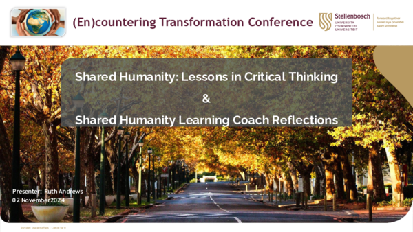 (PDF) Encountering Transformation: Shared Humanity - Lessons in ...