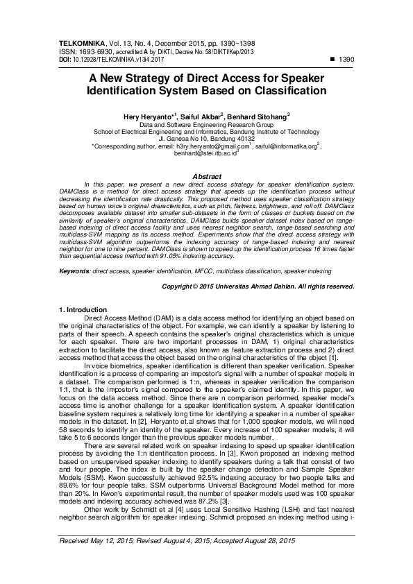 (PDF) A New Strategy of Direct Access for Speaker Identification System ...